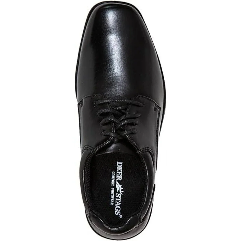 Deer Stags Blazing Boys Black Oxford Dress Shoes Size 7 Youth New